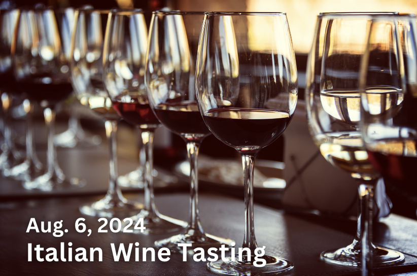 Italian Wine tasting 8/6/24